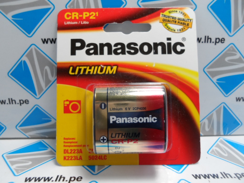 CR-P2PA/1B     Batería Lithium Pack, 6V, 1400mAh